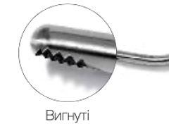 Лезо шейверне, вигнуте, 40град., стерильне, подвійне зазубрення, діам. 4мм